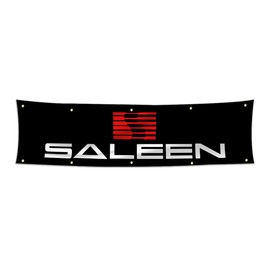 Saleen Flag 2x8ft Racing Car Banner for Garage Wall Decor