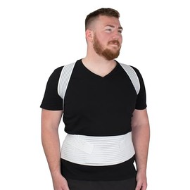 Hydas Geradehalter mit Stützgürtel, XXL - unterstützt eine aufrechte Körperhaltung, Haltungskorrektur, Made in Germany
