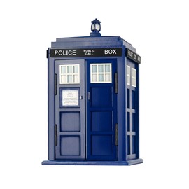 CEDAR ALPHA Wooden Tardis Cookie Jar, Desk Shed, Wood Desk Shed Pen Pencil Holder, Container