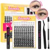 Fowendia Manga Lashes Cluster Lashes C D Curl DIY Lashes