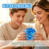4 INCH Glitter Squishy Stress Ball, Jumbo Blue Squishy Ball