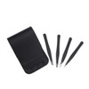 Healeved 4pcs Stainless Steel Eyebrow Tweezers Set Flat Pointed Tips