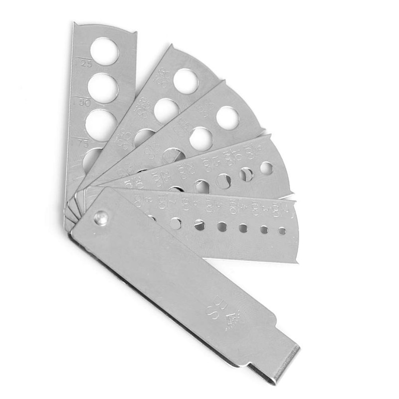 Rodipu Durable Fan Gauge, Silver Diamond Fan Gauge, Jewelry Tool