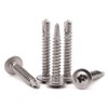 #8 x 1" (100 Pack) Stainless Steel Wafer Head Self
