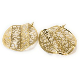 10:10 Origami earrings made of 925° silver plated in 18 carat gold. Designed and produced in Italy, Gold