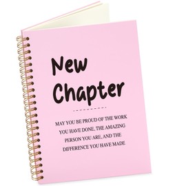 TRCENDE Funny Notebook Gift New Chapter Gift For Coworker, New Beginnings Gift For Her, Retirement Graduation New Job Gift Idea Idea Gift, New Chapter 160 Blank Pages Spiral Notebook XBB14