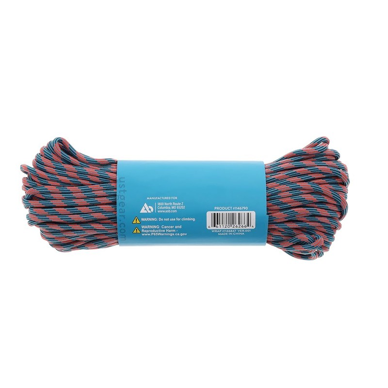 UST ParaTinder 100 Ft Paracord with Tinder Core (Orange/Grey), One