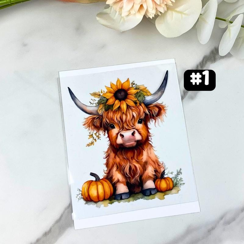 UV DTF DECALS, 4" height, Cup Decals, Cup Stickers, Cup