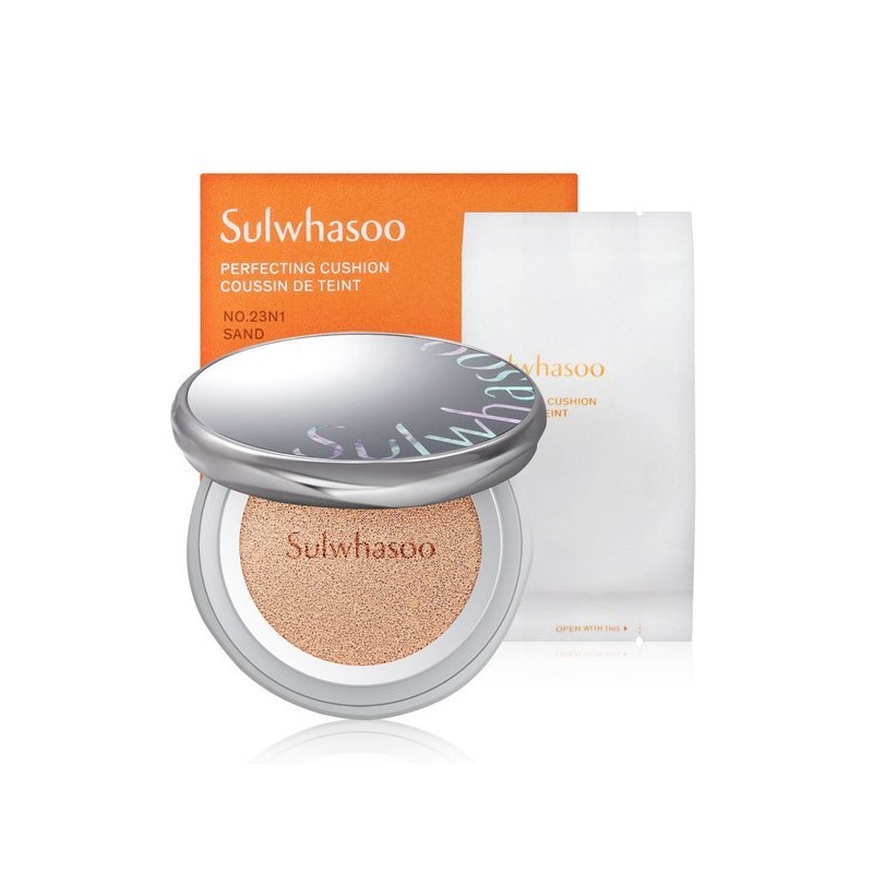 Sulwhasoo 설화수 퍼펙팅 세미매트 UV차단 쿠션 (본품+리필) Sulwhasoo Perfecting Semi-Matte