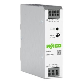 WAGO 2587-2144 - Switched-Mode Power Supply, 1-Phase, 24 VDC, 5 A, DIN Rail Mount, DC-OK LED