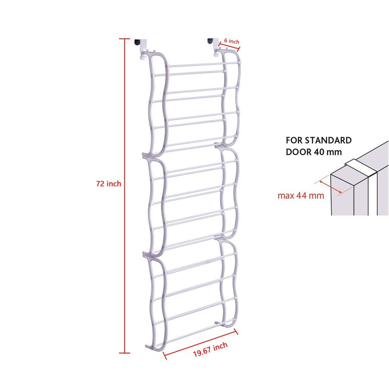 Fancy Buying 36-Pair Shoes Over The Door Rack Holder -