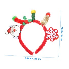 Healvian Christmas Headband Christmas Band Headband Cosplay Christmas Tree Headband Holiday Headbands Holiday Hair Accessories Christmas Headgear Christmas Ornaments Head Bands Fabric