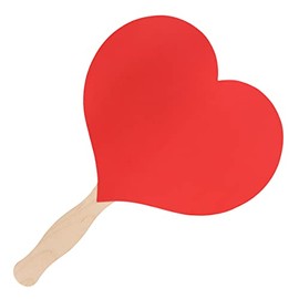 Set of 12 Red Heart Fan (Non-Light Up)