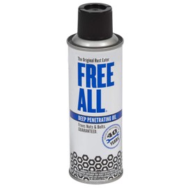 Free All Rust Eater Deep Penetrating Oil, 6 oz Aerosol – Loosens Rusted Bolts, Nuts, Pipe Connections & Locks – Industrial-Grade Rust Remover, Silicone-Free Formula, Safe for Paint & Plastic Surfaces