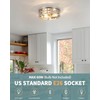 piano7797 Brushed Nickel Flush Mount Ceiling Light Fixtures,3-Light Modern Hallway