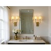 JIMUBEAM Vintage Brass 2-Lights Wall Sconce Lighting with Fabric Shades