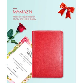 Mymazn Mymazn Server Book for Waitress Book Serving Book Waiter Book Server Wallet Server Booklet Restaurant Waitstaff Organizer, Guest Check Book Holder Money Pocket Fit Server Apron (Red)
