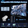 XIXIMENG Mini Projector with WIFI and Bluetooth,200 ANSI Android 13