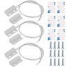 Guuzi 3pcs Wired Surface Mount Door Sensor, Magnetic Reed Switch,