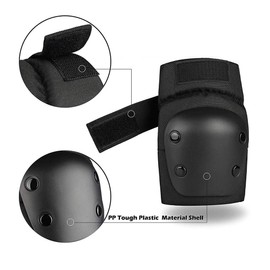 SzBlaze Knee Pads Elbows Pads Wrist Guards 3 in 1 Safety Protective Gear Set for Skateboarding Inline Roller Skating BMX Bicycle Scooter Skiing（S）