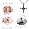 Feijiesi Barbed Wire Necklace Sterling Silver Punk Cross Necklace Punk