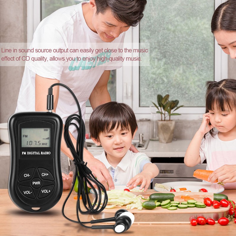 KDKA-600 Mini FM Stereo Radio Portable Digital DSP Receiver with
