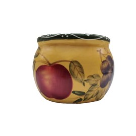 ACK Tuscany Mixed Fruit Hand Painted Ceramic, Scouring Brillo Pad Holder, Sponge Holder for Kitchen Sink, Kitchen Décor