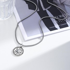 DOTBJ Compass Necklace Pendant 925 Sterling Silver Graduation Jewellery Gift for Men Women, Sterling Silver, No Gemstone