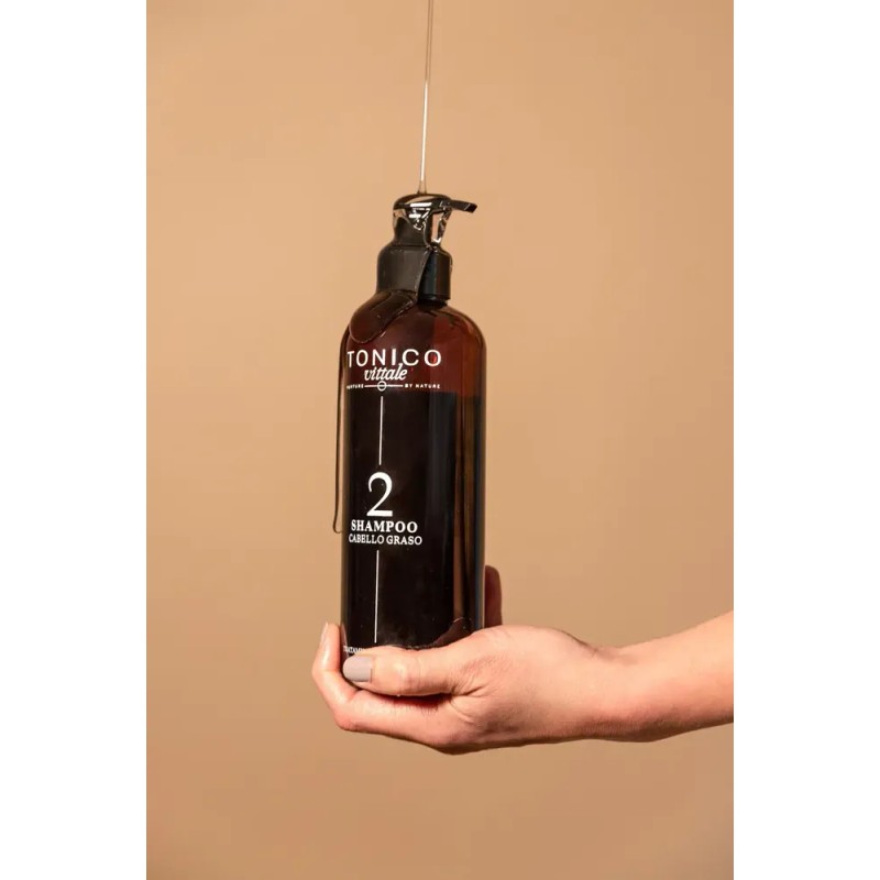 Shampoo De Cabello Graso Tonico Vittale Limpieza Restaurador