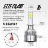 SHENKENUO 4x H1 8000K Super Bright Ice Blue 10000LM LED
