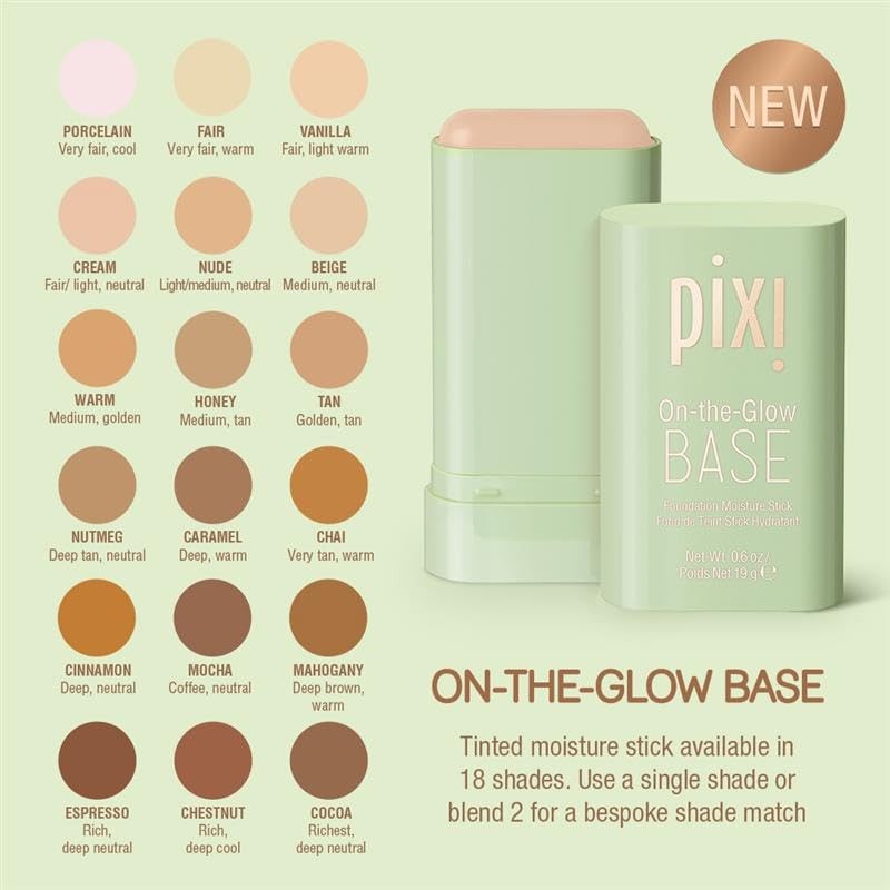 Pixi Beauty On-the-glow Base Humectante en Barra, Tono Fair, 19g