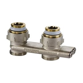 Simplex Deflector D1/50 with Self-Sealing Nipples, Passage, G3/4i x G3/4a Euro Cone - Efficient Heating Control - F10076