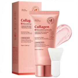 Mascarilla Facial Hidratante de Nicotinamida y Colágeno, Mascarilla en Gel Despegable para un Cutis Radiante, Mascarilla de Lámina Transparente Hidratante con Brocha para el Cuidado Diario de la Piel (Nicotinamida y Colágeno)