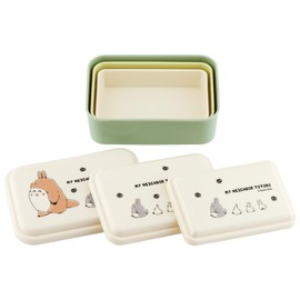 Skater SLUS3AG-A Antibacterial Seal Container, Storage Container, My Neighbor Totoro, March, Studio Ghibli, Set of 3, Made in Japan