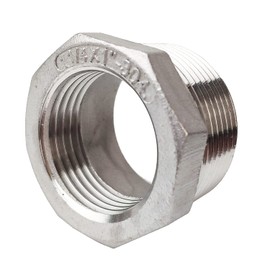 LOZOME 1-1/4" Male x 1" Female Thread Reducer Bushing Pipe Fitting, Adapter, Stainless Steel SS 304 NPT Reducer Bushing Pipe Hose Fitting