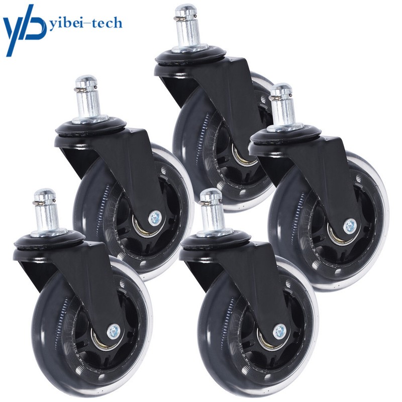Oasis Set of 5 3 inch Office Chair Caster Rubber