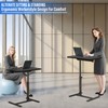 Simcat Height Adjustable Overbed Bedside Table with Wheels, Rolling Mobile