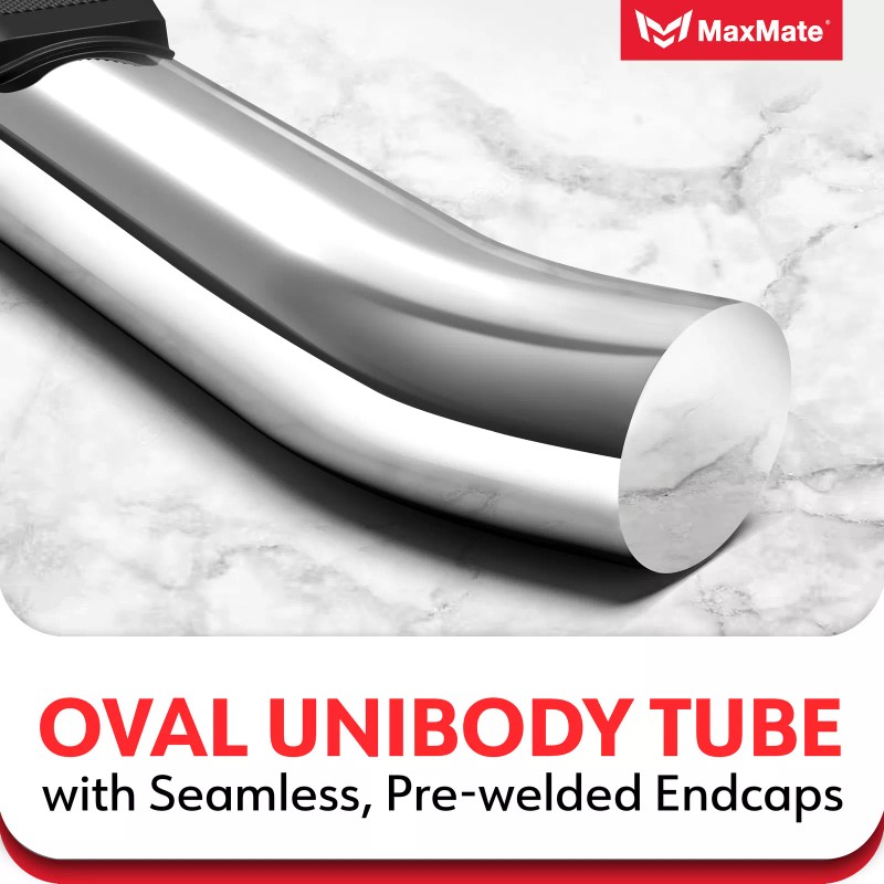 MaxMate 3.5" Oval Nerf Bar Side Steps for Supercab