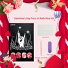 Valentine's Day Press on Nails Short Square Fake Nails With
