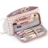 EASTHILL Large Capacity Colored Canvas Storage Pouch Marker Pen Pencil