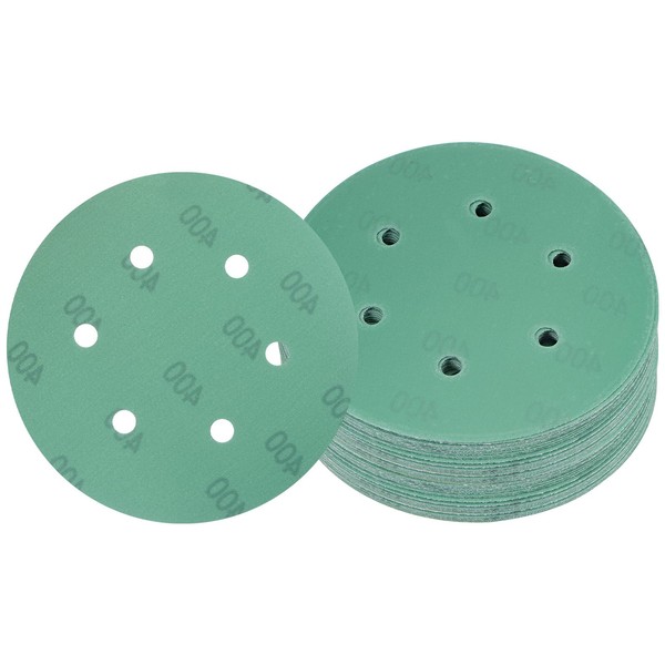 Kozelo 50pcs Green Film Sanding Discs - [6 Inch 400
