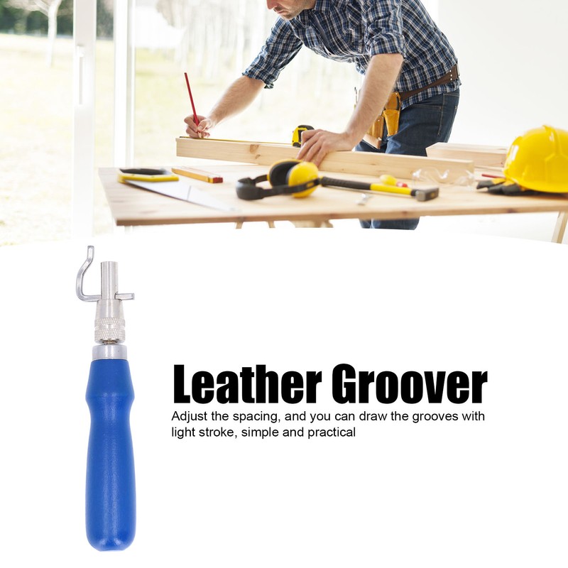 7 in 1 Leather Groover Tool Plastic Wood Fine Steel