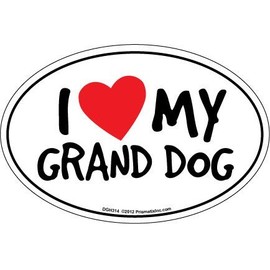 Prismatix Decal Cat and Dog Magnets, I Heart My Grand Dog