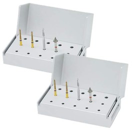 OSUNG Dental Bur Holder Block, Silver, EBB1, 2 pcs