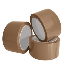 ANSIO Packing Tape - Parcel Tape - Tape - 3 Rolls (48mm x 60m) - Durable Brown Tape for Packing Boxes, Secure Packaging Tape for Moving House