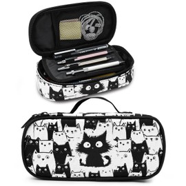 Droerfes Cat Pencil Case Pencil Pouch Large Capacity Pen Bag School Office Organizer Stationery Storage Box For Girls Boys Teen Kids