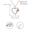 EVER FAITH S925 Heart Rose Necklace White CZ Rose Gold