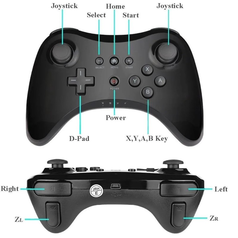 Beproess Wireless Classic Pro Controller for Wii U Pro Console