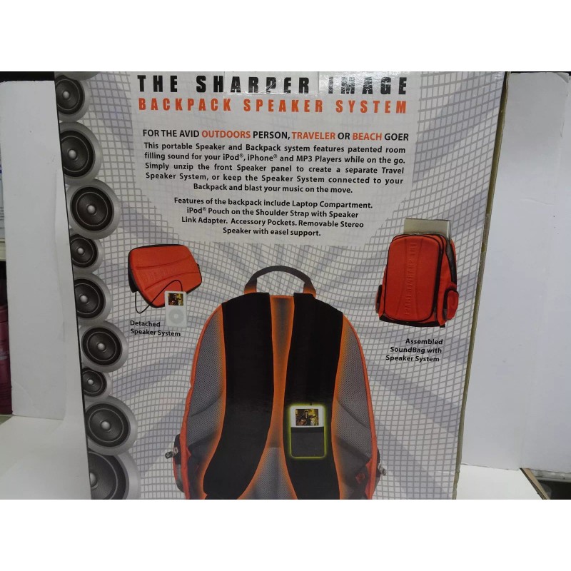 Sharper Image The Sharper Image Stereo Speaker System Padded Black
