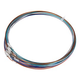 UNICRAFTALE 8 Colors 64pcs 17.5inch Stainless Steel Necklace Wire Cord Choker Chain with Brass Screw Clasp Wire Necklace Chains Wire Necklace Cord DIY Jewelry Making,14.5mm Diamater